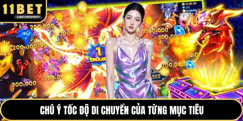 Chú ý tốc độ di chuyển của từng mục tiêu