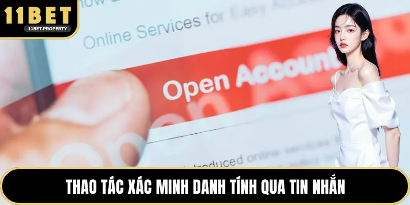 Thao tác xác minh danh tính qua tin nhắn